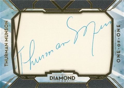 2020 Topps Diamond Icons #ICS-TM Thurman Munson Signed Cut Card (#1/1)